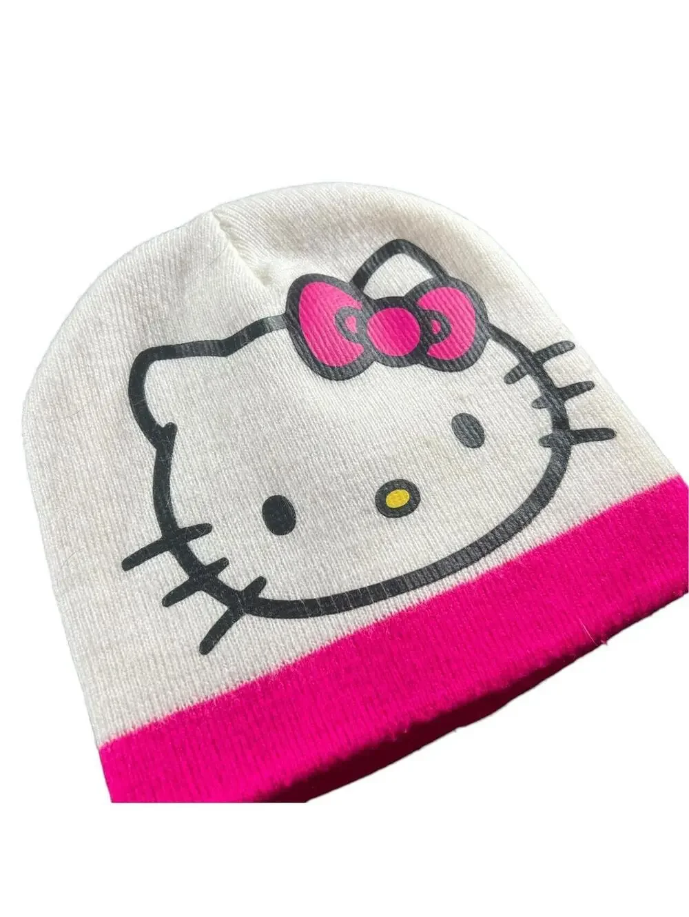 Hello Kitty Pink + White Beanie